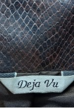 00s Deja Vu Snake Print Jacket Dark Brown