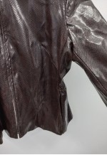 00s Deja Vu Snake Print Jacket Dark Brown