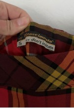 Red Plaid Mini Alternative Dress - Small