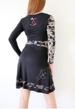 Vintage Y2k 00s Graphic Fairy Dress Grunge Detail Black XS-S