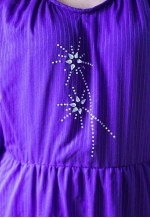 Bright purple long sleeve maxi dress
