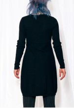 Vintage Knit Dress Y2K Long Sleeve Staple Mini in Black