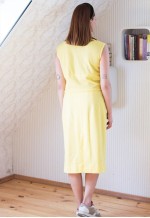 Bright yellow soft sleeveless dress