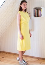 Bright yellow soft sleeveless dress