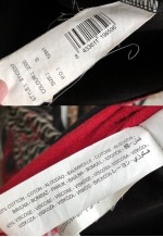 Y2K Black Red Graphic Ornamental Bird V-Neck Midi Dress