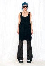 Vintage Y2K Knitted Dress in Black Wool