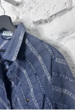 Y2K Monogrammed Denim Jacket - S - M