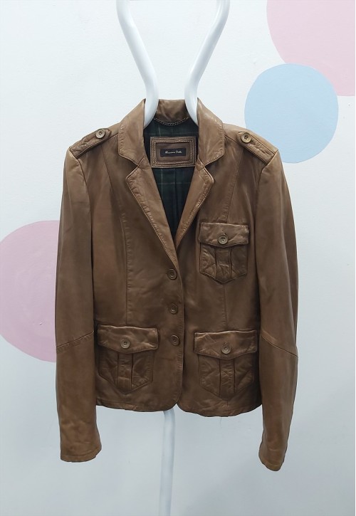 00s Leather Jacket Brown