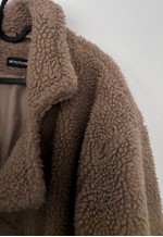 Beige Teddy Cosy Midi Coat - S