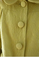 Bright yellow structured material long A line jacket