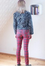 Black floral short blazer jacket